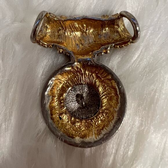 Vintage Pendant for necklace. Silver & gold tone - Picture 4 of 4